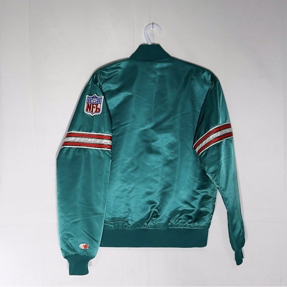 Vintage Starter Miami Dolphins Satin Bomber Jacket - Medium - Picture 2 of 15